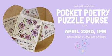 Pocket Poetry Puzzle Purse craft