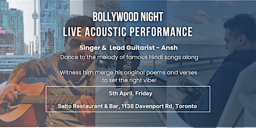 Imagen principal de Bollywood Night | Live Acoustic Music Performance | Sing - Dance - Drink