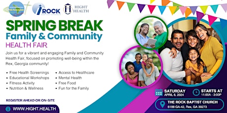 Spring Break Family & Community Health Fair/La Feria de Salud para toda...