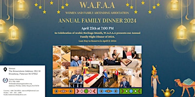 Immagine principale di Annual Family Dinner Night 2024 & Arabic Heritage Month 