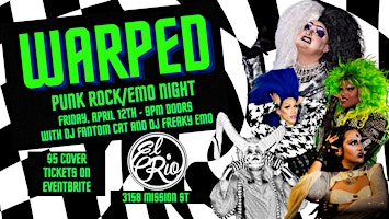 WARPED - Punk Rock/Emo Night - DJs Drag Show Music primary image
