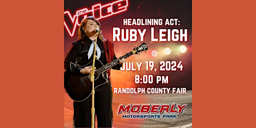 Imagem principal do evento Ruby Leigh at 2024 Randolph County Fair