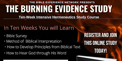 The Burning Evidence Small Group Bible Study primary image