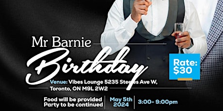 Mr. Barnie Dine And Sip - Birthday Celebration