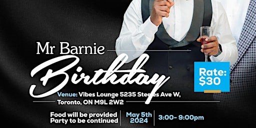 Mr. Barnie Dine And Sip - Birthday Celebration primary image