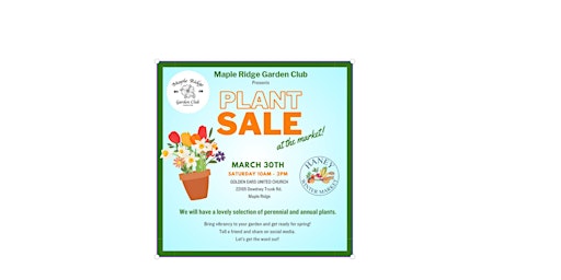 Primaire afbeelding van Maple Ridge Garden Club PLANT SALE