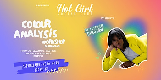 Primaire afbeelding van Hot Girl Social Club Presents: Colour Analysis Workshop