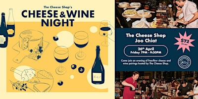Hauptbild für Cheese & Wine Night (Joo Chiat) - 26 Apr, Friday