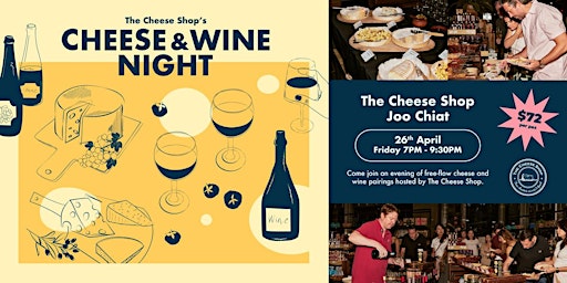 Primaire afbeelding van Cheese & Wine Night (Joo Chiat) - 26 Apr, Friday