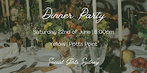 Imagen principal de Dinner Party | Social Girls x Yellow