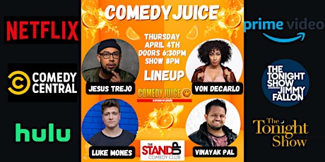 Netflix Headliners! FREE Tickets to The Stand Up Club, Bellflower 4/18!