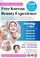 Korean Beauty workshop/free facial  primärbild