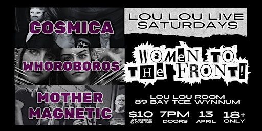 LOU LOU LIVE SATURDAYS #9 - 13th APRIL - WOMEN TO THE FRONT primary image