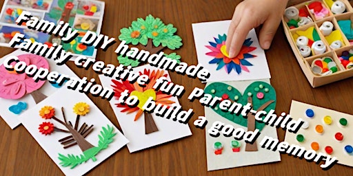 Family DIY handmade, family creative fun Parent-child cooperation to build primary image