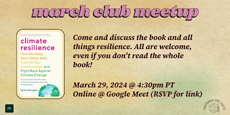 Fostering Our Earth March Book Club