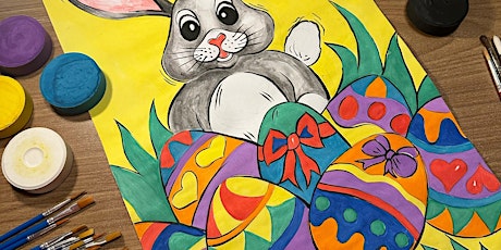 Children Easter Bunny and Eggs Painting Free Demo Art Class Ages 8-10y