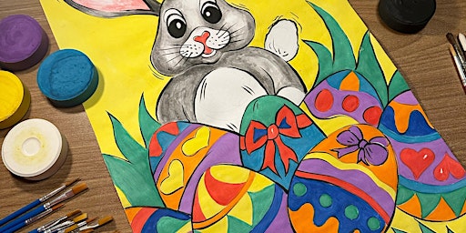 Imagem principal do evento Children Easter Bunny and Eggs Painting Free Demo Art Class Ages 8-10y