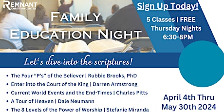 Family Education Night - Let's dive into the Scriptures!