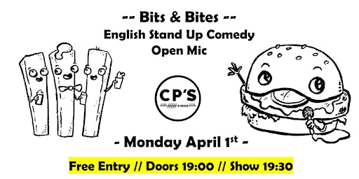 Primaire afbeelding van Bits & Bites #61- English Comedy - Open Mic Night