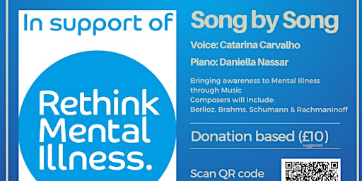 Imagem principal do evento Song by Song - Rethink Mental Illness fundraiser recital
