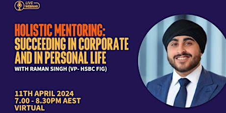 Imagen principal de YSPN Presents: Holistic Mentoring with Raman Singh