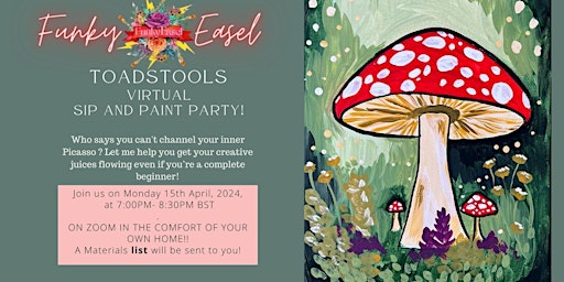 Primaire afbeelding van The Funky Easel Paint Night  VIRTUAL TOADSTOOL