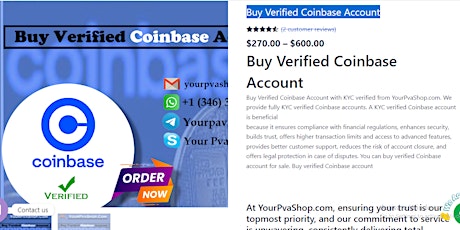 Buy verified coinbase account - 100% active and safe