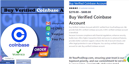 Buy verified coinbase account - 100% active and safe primary image