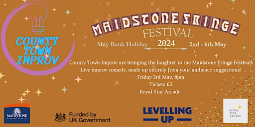 Imagen principal de Maidstone Fringe Festival presents County Town Improv - live comedy!