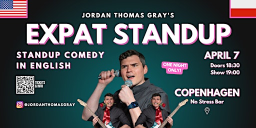 Primaire afbeelding van Copenhagen • Expat Standup Comedy in ENGLISH with Jordan Thomas Gray