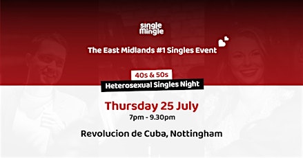 Singles Night at Rev de Cuba Nottingham (40s & 50s)