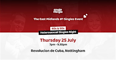 Primaire afbeelding van Singles Night at Rev de Cuba Nottingham (40s & 50s)