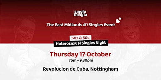 Image principale de Singles Night at Rev de Cuba Nottingham (50s & 60s)