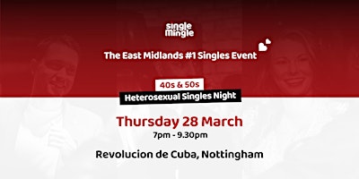 Imagem principal do evento Singles Night at Rev de Cuba Nottingham (40s & 50s)