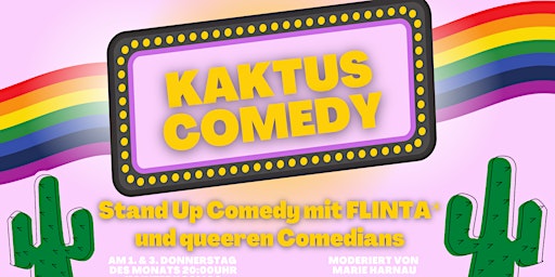 Imagem principal de KAKTUS COMEDY: FLINTA* und Queer Comedy Show  am 02. Mai - 20:00 Uhr