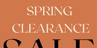 Image principale de SPRING CLEARANCE & BARGAIN BASEMENT SAMPLE SALE