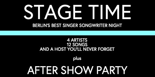 Imagem principal do evento STAGE TIME  berlin's best singer songwriter night