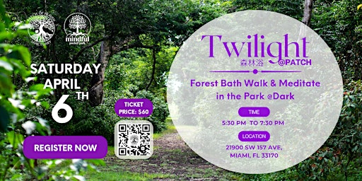 Imagen principal de Twilight @Patch - Forest Bath Walk and Meditate in the Park  @Dark