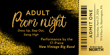 Adult Prom Night w/ New Vintage Big Band @ 19 North! primary image