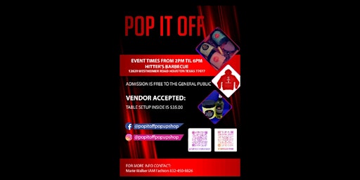 Imagem principal do evento POP IT OFF POP UP SHOP