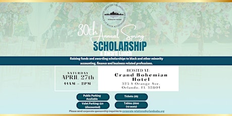 GOABA 30th Annual Spring Scholarship &  Award Lunch Event