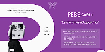 Primaire afbeelding van PEBS Café III : Les Femmes d'Aujourd'hui