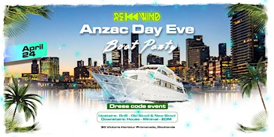 Primaire afbeelding van Anzac Day Eve BOAT PARTY