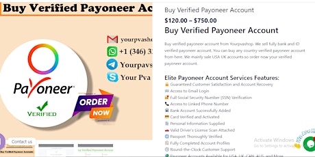Buy Verified Payoneer Accounts With document