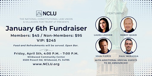 Primaire afbeelding van January 6th NCLU & V4T47 Fundraiser!