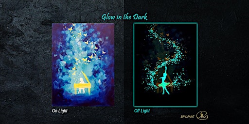 Immagine principale di Sip and Paint (Glow in the Dark): Piano and Ballet (8pm Sat) 