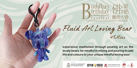 Fluid Art Loving Bear - Mindful Art Workshop @ BBMF 2024