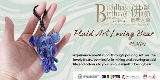 Immagine principale di Fluid Art Loving Bear - Mindful Art Workshop @ BBMF 2024 