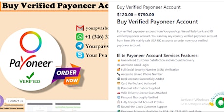 Buy Verified Payoneer Account - High Quality Bank Accounts