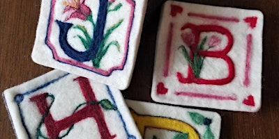 ILLUMINATED LETTER: 2D NEEDLE FELTED COASTER  primärbild